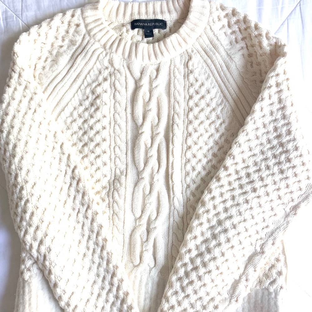 Banana Republic Ivory Cream Sweater Size Small